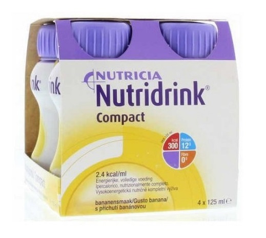 NUTRICIA NUTRIDRINK COMPACT GUSTO BANANA 4 BOTTIGLIE DA 125 ML - Farmacia Bartoli