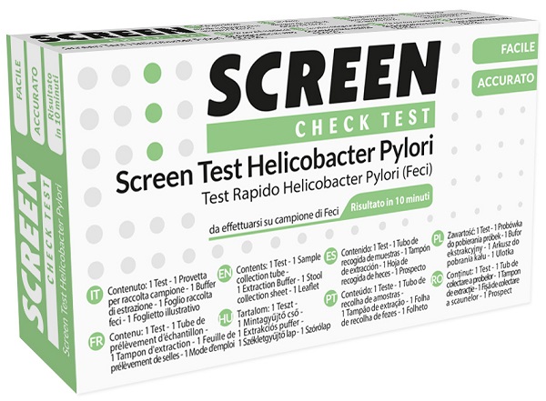 SCREEN TEST RAPIDO ANTIGENI HELICOBACTER PYLORI FECI UMANE - Farmacia Bartoli