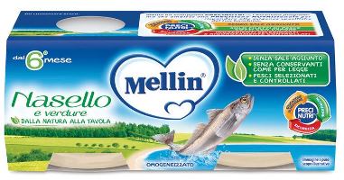 MELLIN OMOGENEIZZATO NASELLO 2 X 80 G - Farmacia Bartoli