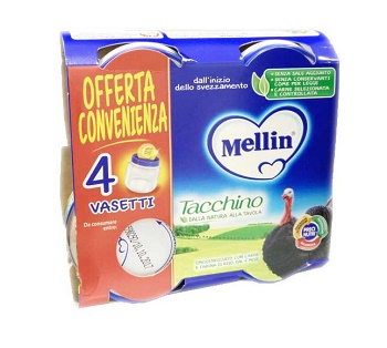 MELLIN OMOGENEIZZATO TACCHINO 4X80 G - Farmacia Bartoli
