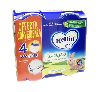 MELLIN OMOGENEIZZATO CONIGLIO 4X80 G - Farmacia Bartoli