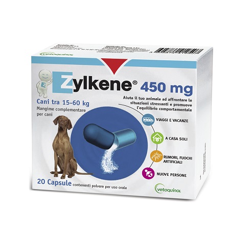 ZYLKENE CANI GROSSA TAGLIA 15-60KG 20 CAPSULE DA 450 MG - Farmacia Bartoli