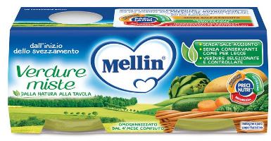 MELLIN OMOGENEIZZATO VERDURE MISTE 2 X 80 G - Farmacia Bartoli