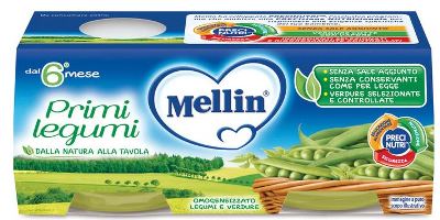 MELLIN OMOGENEIZZATO PRIMI LEGUMI 2 X 80 G - Farmacia Bartoli
