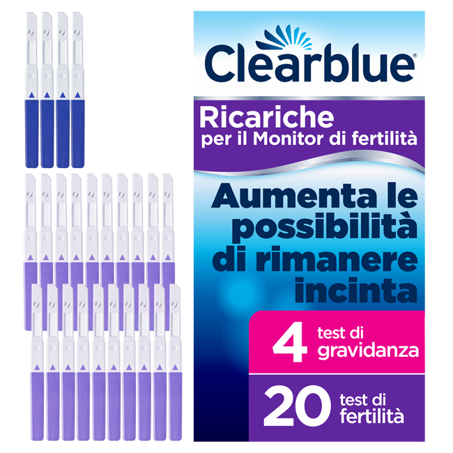 MONITOR DI FERTILITA' CLEARBLUE ADVANCED IN STICK 20 PEZZI + 4 TEST DI GRAVIDANZA - Farmacia Bartoli