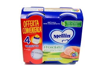 MELLIN OMOGENEIZZATO PROSCIUTTO 4 X 80G - Farmacia Bartoli