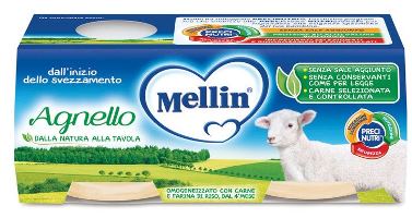 MELLIN OMOGENEIZZATO AGNELLO 2 PEZZI X 80 G - Farmacia Bartoli