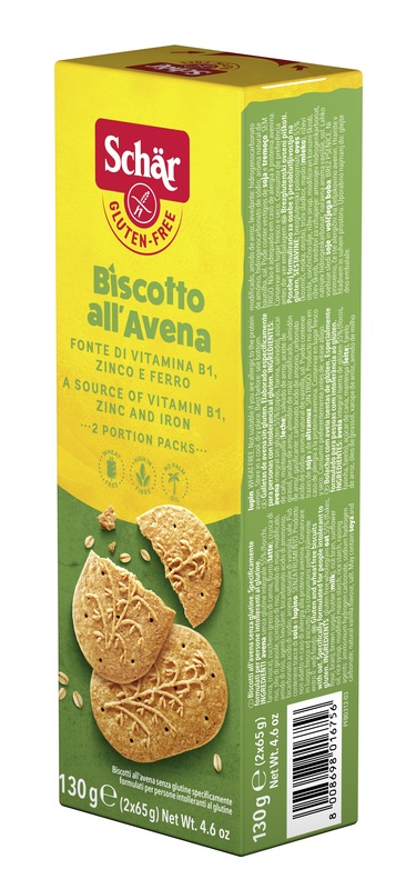 SCHAR BISCOTTI ALL'AVENA 2 BUSTE DA 65 G - Farmacia Bartoli