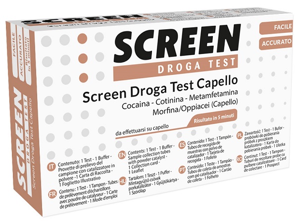 SCREEN DROGA TEST 4 SOSTANZE TRAMITE CAPELLI TEST ANTIDROGA CAPELLO - Farmacia Bartoli