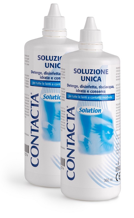 SOLUZIONE PER LENTI A CONTATTO CONTACTA 2 PEZZI 360 ML - Farmacia Bartoli