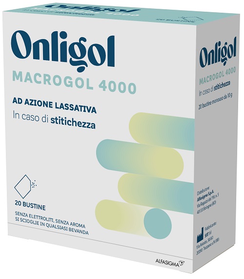 ONLIGOL MACROGOL 4000 20 BUSTINE 10 G SENZA ZUCCHERO - Farmacia Bartoli