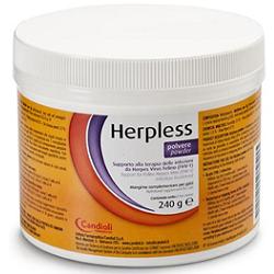 HERPLESS POLVERE BARATTOLO 240 G CON MISURINO - Farmacia Bartoli