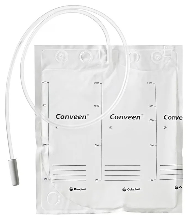 SACCA LETTO CONVEEN BASIC CON MANIGLIA CAPACITA' 2000ML LUNGHEZZA TUBO 100CM NO SCARICO CONFEZIONE DA 30 PEZZI - Farmacia Bartoli