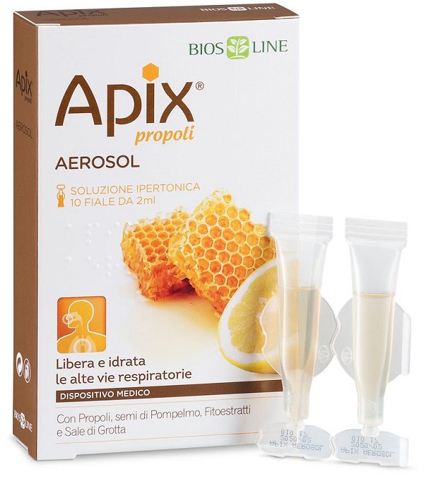APIX PROPOLI AEROSOL 10 FIALE MONODOSE X 2 ML BIOSLINE - Farmacia Bartoli