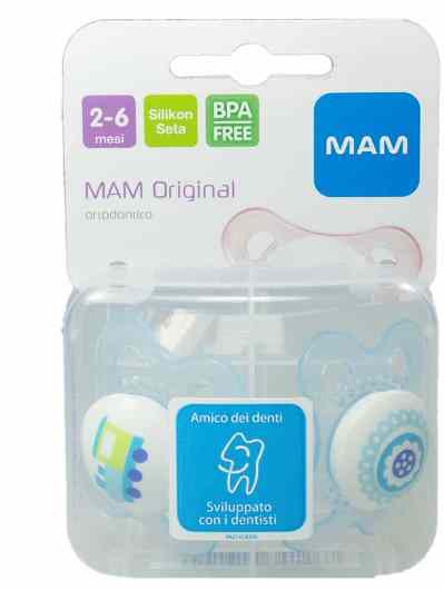 MAM ORIGINAL SUCCHIETTO 2-6 MESI SILICONE CONFEZIONE SINGOLA - Farmacia Bartoli