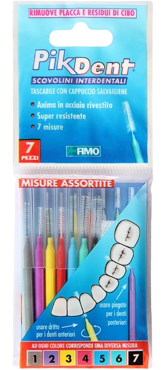 PIKDENT STUZZICOLINO 1 BUSTINA CON 7 MISURE ASSORTITE - Farmacia Bartoli