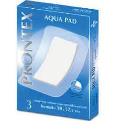 GARZA COMPRESSA PRONTEX AQUA PAD 10X12,5 CM 3 PEZZI - Farmacia Bartoli