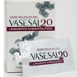 VASESAL 20 6 BUSTINE PLURIDOSE DA 5 ML UNGUENTO CHERATOLITICO - Farmacia Bartoli