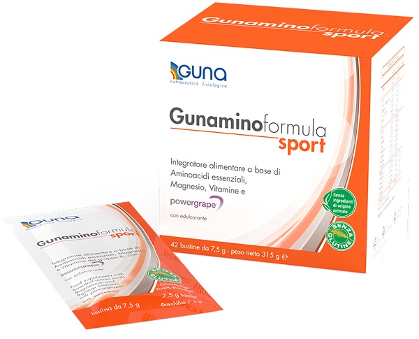 GUNAMINOFORMULA SPORT 42 BUSTE 315 G - Farmacia Bartoli