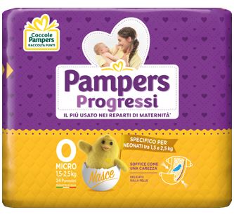 PAMPERS PROGRESSI MICRO PANNOLINI PER BAMBINI 24 PEZZI - Farmacia Bartoli