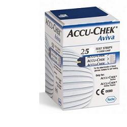 STRISCE MISURAZIONE GLICEMIA ACCU-CHEK AVIVA BRK RETAIL 25 PEZZI - Farmacia Bartoli