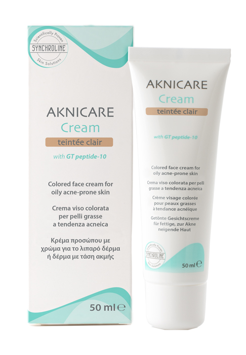 CREMA TRATTANTE COLORATA PER PELLE ACNEICA AKNICARE CREAM TEINTEE CLAIR TUBETTO 50 ML - Farmacia Bartoli