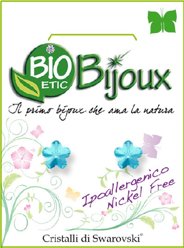 ORECCHINO FIORE 6MM AQUA - Farmacia Bartoli