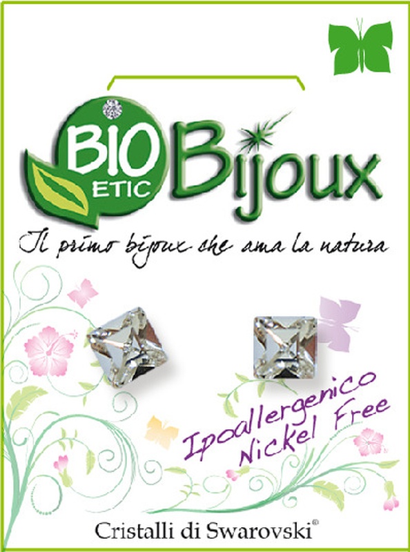 ORECCHINO CARRE' 6MM CRYSTAL - Farmacia Bartoli