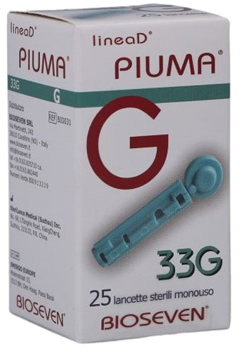 LANCETTE PUNGIDITO LINEA D PIUMA GAUGE 33 25 PEZZI - Farmacia Bartoli