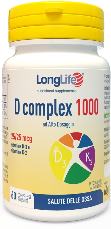 LONGLIFE D COMPLEX 1000 60 COMPRESSE - Farmacia Bartoli