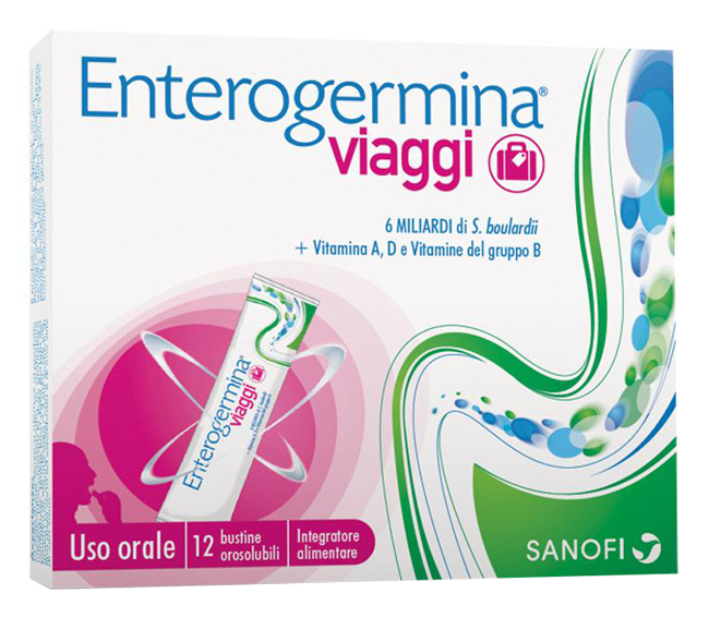 ENTEROGERMINA VIAGGI 12 BUSTINE OROSOLUBILI CONFEZIONE STANDARD - Farmacia Bartoli