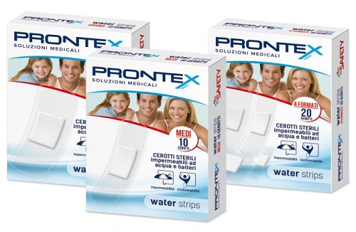 CEROTTO PRONTEX WATER STRIPS ASSORTITO 20 PEZZI - Farmacia Bartoli