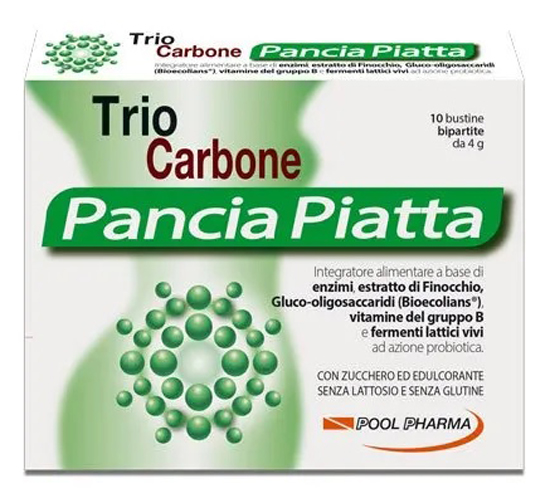 TRIOCARBONE PANCIA PIATTA 10 BUSTINE BIPARTITE 4 G - Farmacia Bartoli
