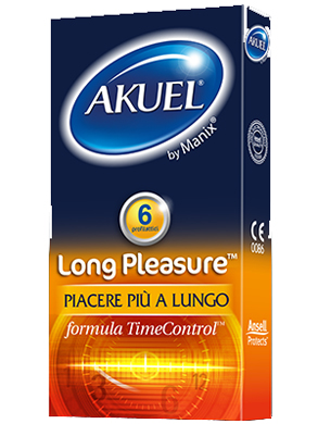 PROFILATTICO ANSELL AKUEL BY MANIX LONG PLEASURE B 6 PEZZI - Farmacia Bartoli