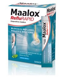 SOSPENSIONE ORALE MAALOX REFLURAPID 20 BUSTINE MONODOSE DA 10 ML - Farmacia Bartoli