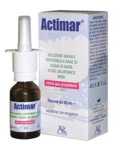 ACTIMAR SOLUZIONE NASALE SPRAY SALINA 3% CON ACIDO IALURONICO + MSM 20 ML CON EROGATORE - Farmacia Bartoli