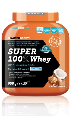SUPER100% WHEY COCONUT/ALMOND 908 G - Farmacia Bartoli