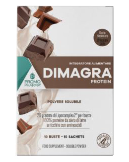 DIMAGRA PROTEIN CIOCCOLATO 10 BUSTE - Farmacia Bartoli