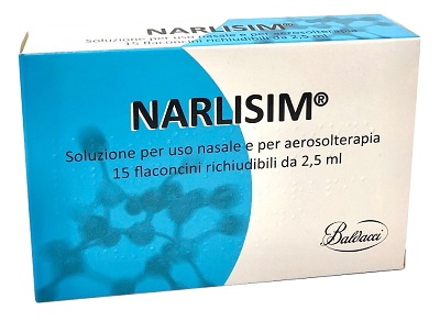 NARLISIM SOLUZIONE PER USO NASALE E AEROSOLTERAPIA 15 FLACONCINI RICHIUDIBILI DA 2,5 ML L'UNO - Farmacia Bartoli
