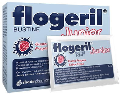 FLOGERIL JUNIOR FRAGOLA 20 BUSTINE - Farmacia Bartoli