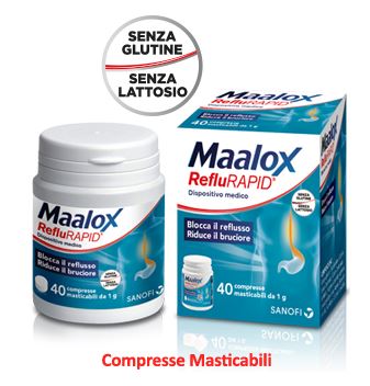 MAALOX REFLURAPID 40 COMPRESSE MASTICABILI - Farmacia Bartoli