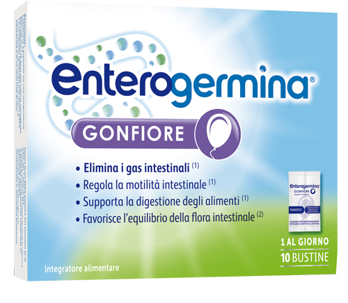 ENTEROGERMINA GONFIORE 10 BUSTINE BIPARTITE - Farmacia Bartoli