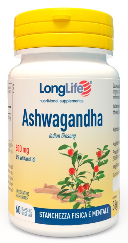 LONGLIFE ASHWAGANDHA 60 CAPSULE 500 MG - Farmacia Bartoli