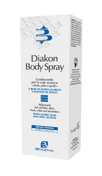 DIAKON BODY SPRAY COADIUVANTE CUTE ACNEICA DORSO PETTO E SPALLE 75 ML - Farmacia Bartoli