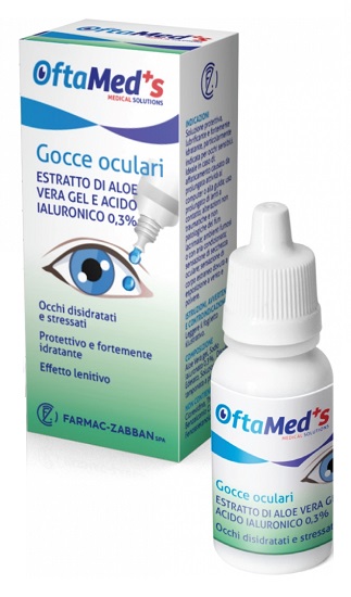 OFTAMED'S GOCCE OCULARI OCCHI DISIDRATATI E STRESSATI ESTRATTO ALOE VERA GEL E ACIDO IALURONICO 0,3% 10 ML - Farmacia Bartoli