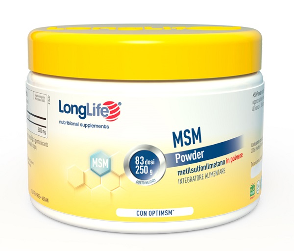 LONGLIFE MSM POWDER 250 G - Farmacia Bartoli