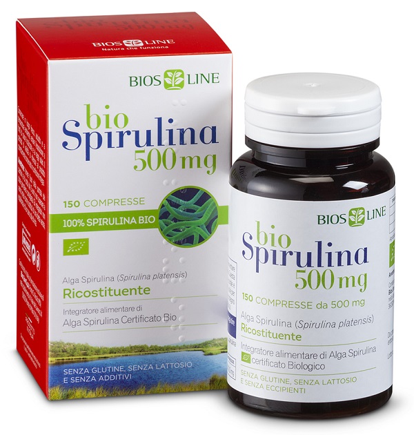 BIOSLINE BIOSPIRULINA 500 NEW 150 COMPRESSE CERT ECOCERT - Farmacia Bartoli