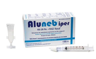 ALUNEB KIT SOLUZIONE IPERTONICA 3% 20 FLACONCINI + MAD NASAL ATOMIZZATORE - Farmacia Bartoli