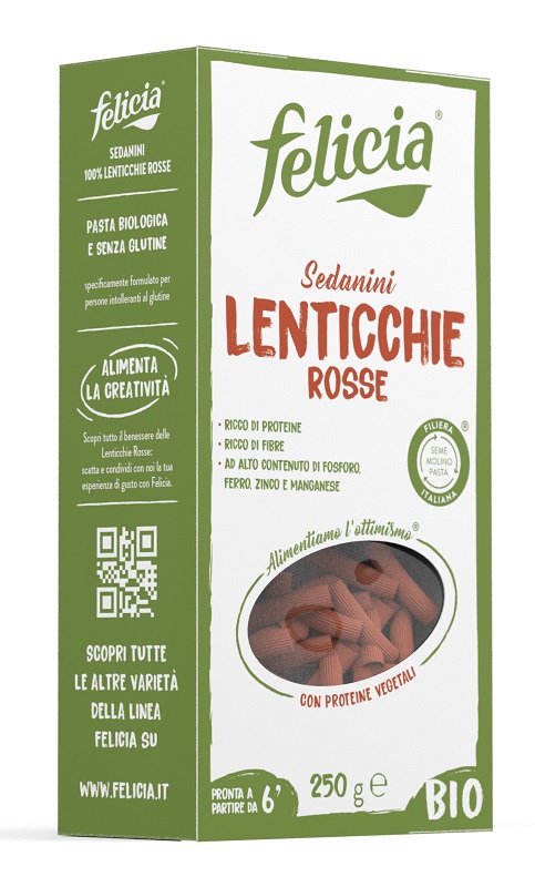 FELICIA BIO SEDANINI LENTICCHIE ROSSE 250 G - Farmacia Bartoli