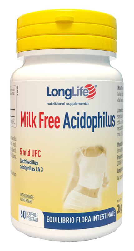 LONGLIFE MILK FREE ACIDOPHILUS 60 CAPSULE VEGETALI - Farmacia Bartoli